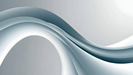 Wall Mural - abstract grey waves: a minimalist design featuring flowing, abstract grey waves on a white backgroun