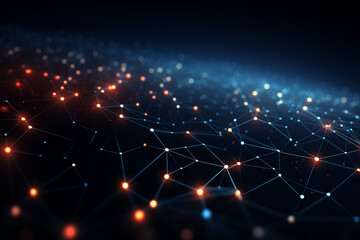 Wall Mural - abstract technology digital line electronic network data innovation concept background.