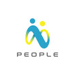 © Jerry - People logo design, human with infinity icon combination, people Logo template, vector illustration