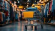 © Piyawat - shopping cart in clothes shop