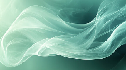 A soft and gentle background with flowing lines of light green