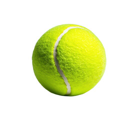 Bright yellow tennis ball.