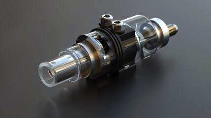 a 3d render of an oxygen sensor socket