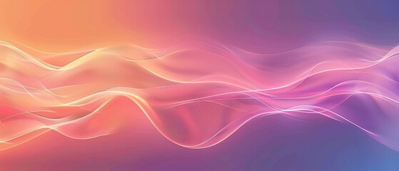 Canvas Print - abstract swirling pink and purple waves