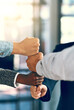 © JordaanExams/peopleimages.com - Business people, fist and stack in office for teamwork, inclusion or equality with motivation for project. Corporate job, employees or hands together in collaboration for solidarity, support or power