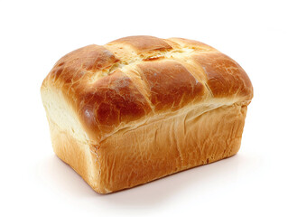 One loaf of bread isolated on a white background