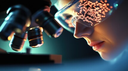 A lab technician captures images of microscopic organisms using a digital microscope, creating detailed records for analysis.