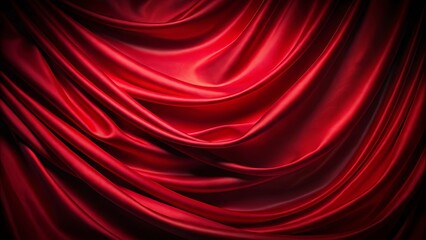 Wall Mural - Close up of vibrant red background with a dramatic contrast of a deep black backdrop