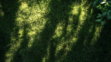 Wall Mural - Sunlight Filtering Through Leaves Onto Grass