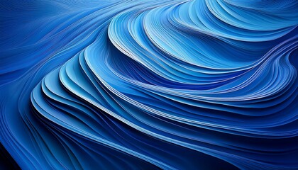 Wall Mural - blue pattern background with waves in the form of a wave