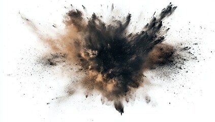 An explosion of gray dust.