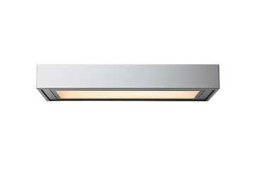 Wall Mural - modern rectangular ceiling light fixture with a white frame and a warm white light source.