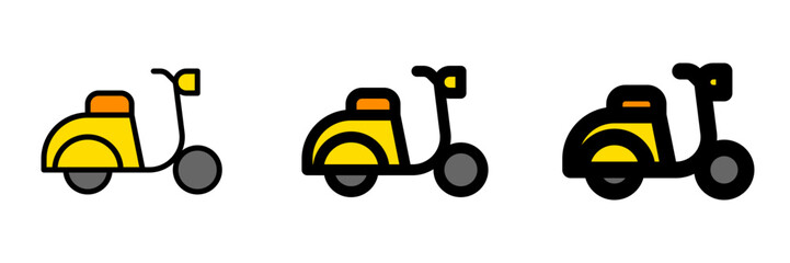 Wall Mural - Editable scooter vector icon. Vehicles, transportation, travel. Part of a big icon set family. Perfect for web and app interfaces, presentations, infographics, etc