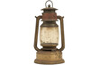 © dekreatif - A vintage kerosene lamp with a brass handle and a glass globe.
