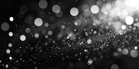 Abstract Sparkle: A mesmerizing black and white abstract background with a soft, glittering bokeh effect.  The perfect backdrop for luxury, elegance, and glamour. 