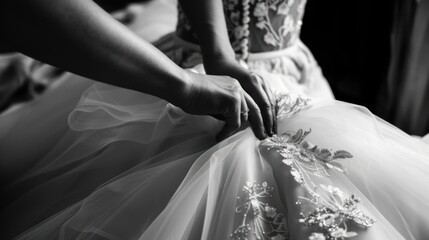 Bride Getting Ready for Wedding