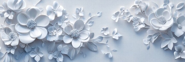 Wallpaper design with floral patterns