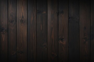 Canvas Print - Close-up of dark wood planks texture with rustic appeal