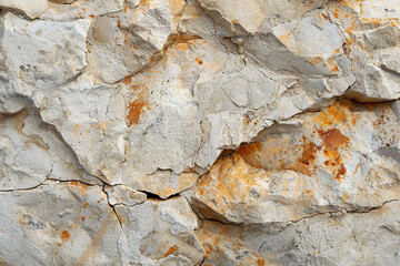 Canvas Print - A rock wall with a lot of cracks and rust