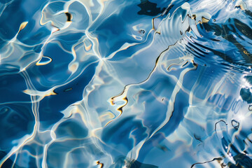 Sticker - The water is calm and clear, with ripples that create a sense of movement