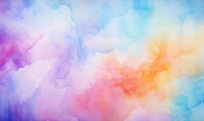 Wall Mural - Bright colorful watercolor paint background texture