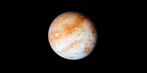 Wall Mural - venus captured in the infrared spectrum illuminating its surface against the backdrop of black space