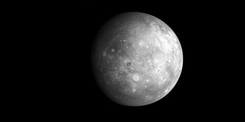 Wall Mural - View of Venus in the infrared spectrum floating against the backdrop of deep black space showcasing its unique atmospheric features