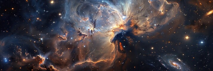Wall Mural - Stunning cosmic landscape revealing vibrant colors and star formation captured from space telescopes during nighttime observations