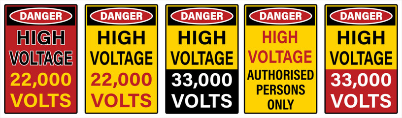 Wall Mural - Danger High Voltage Sign M_2209002