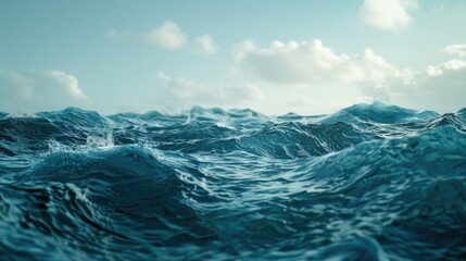 Naklejka na meble A serene lake scene with cloudy sky
