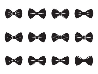 Bowtie silhouette clipart design illustration