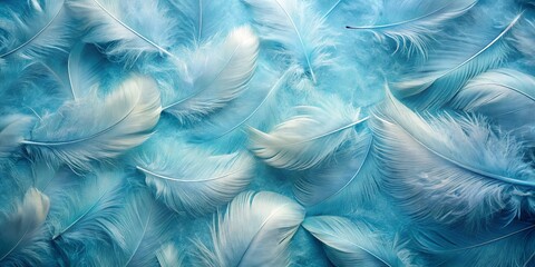 Wall Mural - Vintage background of blue swan feathers with a soft and textured appearance