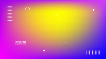 Canvas Print - Abstract blurred gradient background. Colorful smooth banner template. Mesh backdrop with bright colors. suit for banner, cover, poster, flyer, card, website, brochure. vector illustration