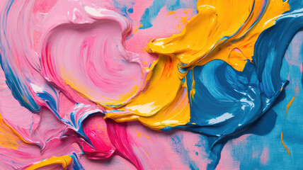 Wall Mural - abstract and minimalist oil painting background with copy space. colorful oil paint smears. old clas