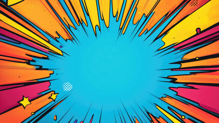 Wall Mural - blank colorful comic abstract background template, detailed hyper realistic image