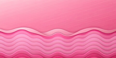 Wall Mural - Pink wallpaper with wavy waves design at the top