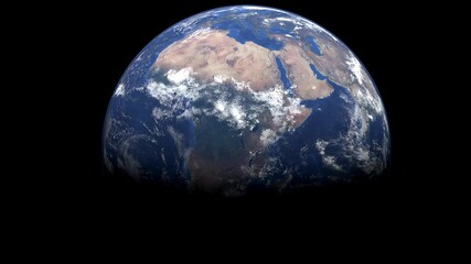 Wall Mural - planet earth rotating in space.