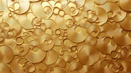 Wall Mural - luxurious gold background with circular chinese pattern elegant wallpaper design for cosmetic advert
