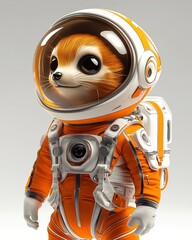 Poster - Cute Astronaut Meerkat in Spacesuit