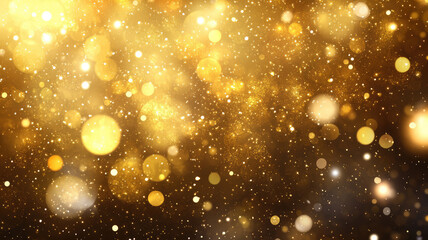 Wall Mural - abstract gold background with blurred bokeh lights magical and luxurious atmosphere ideal for glamor
