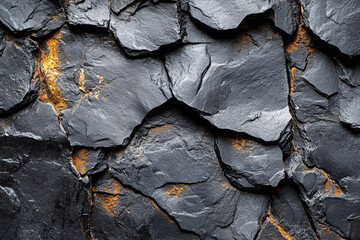 Dark grey black slate background with rough and grungy texture, suitable for industrial, minimalist, and modern design and decor.