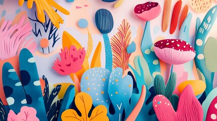 Enchanting Hand-Drawn Artistic Ad Campaign with Vibrant Colors in UHD