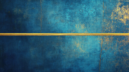 Wall Mural - a blue and gold background with a gold line running through it, texture backdrop for overlay, detailed hyper realistic image