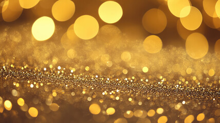 Wall Mural - close-up of shiny gold glitter background sparkly gold texture for a festive background abstract gold background with a sparkly texture, extremely detailed image