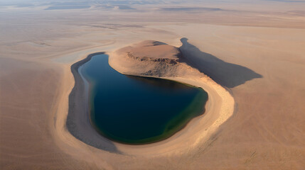 Aerial Photo of an Oasis in the Desert