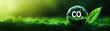 © Pungu x - CO2 Emissions in a Green Environment Concept. A conceptual image of carbon dioxide enclosed in a transparent sphere with a green leaf, symbolizing environmental impact and sustainability.