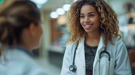 Wall Mural - Depict a physician discussing the potential side effects of medication