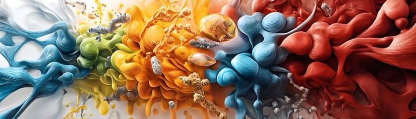 Wall Mural - Abstract Colorful Swirls.