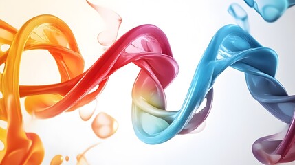 Wall Mural - Abstract colorful liquid swirl.