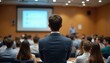 © ArtFestive - Conference Workshop Presentation - Engaged Audience Listening to Male Speaker in Academic Seminar Hall or Event Hall